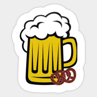 Beer & Pretzels Sticker